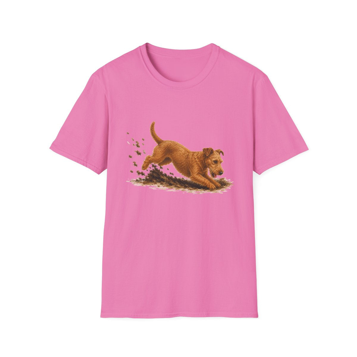 Irish Terrier Excavating Mode On Tee - Azalea