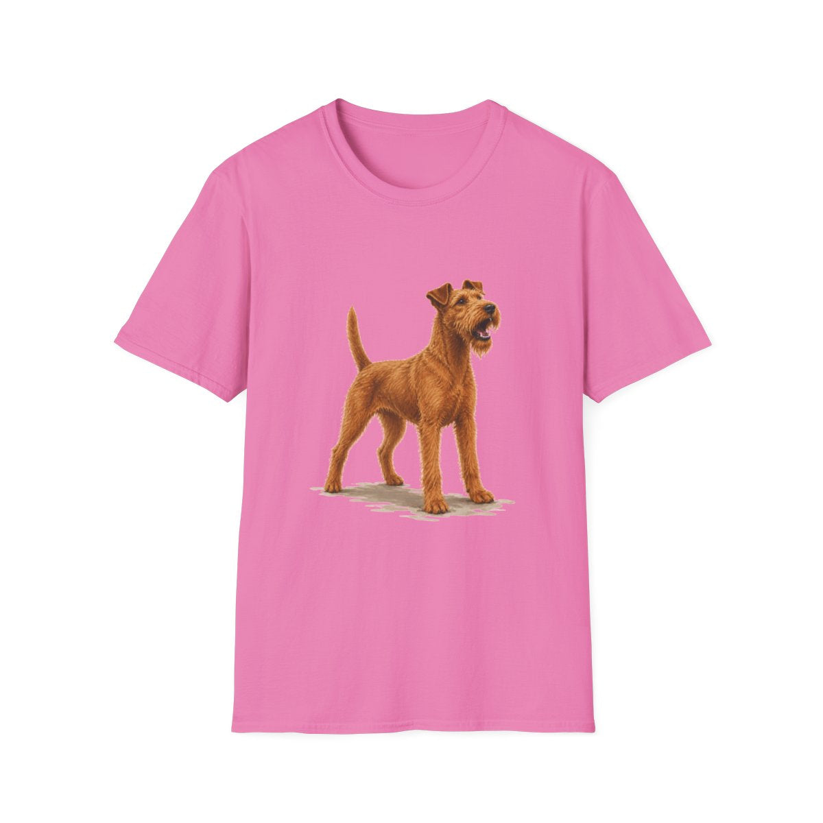 Irish Terrier Head Of Security Tee - Azalea