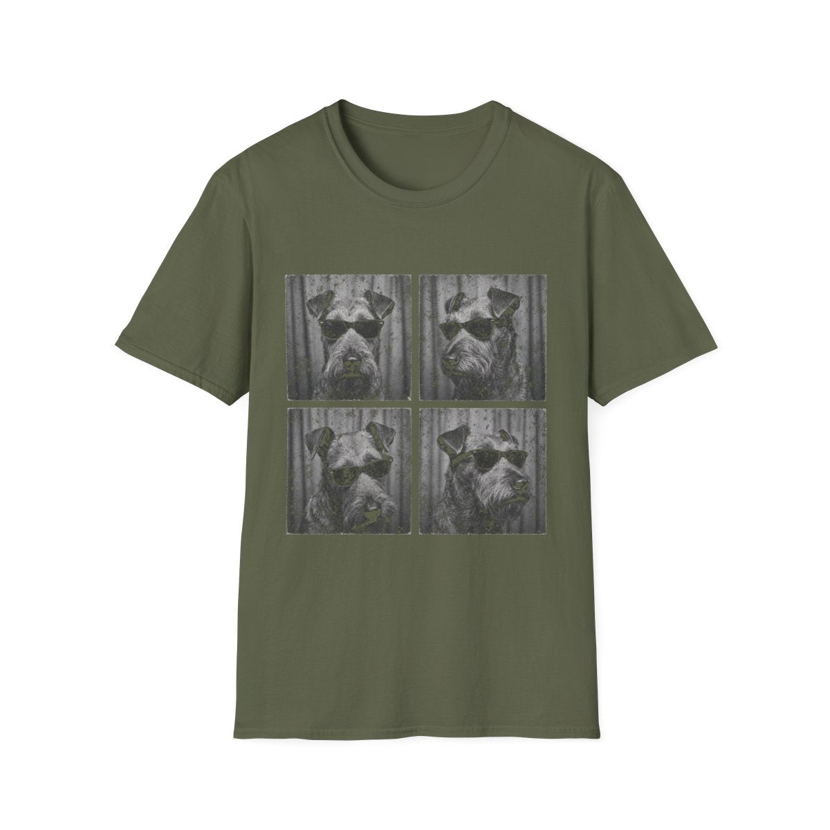 Irish Terrier Photo Booth Tee - Military Green