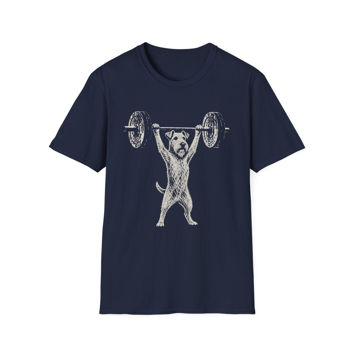 Irish Terrier Powerlifting Tee - Navy