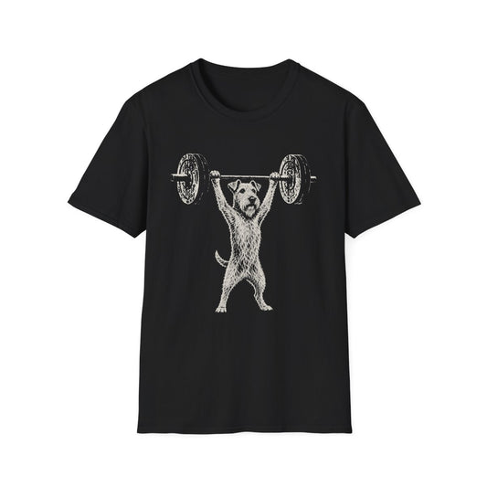 Irish Terrier Powerlifting Tee - Black