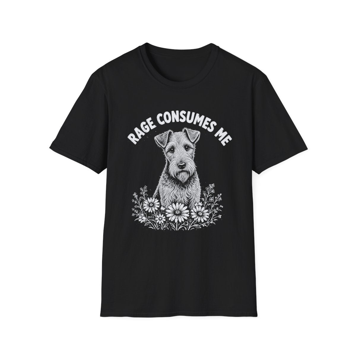 Irish Terrier Rage Consumes Me Tee - Black