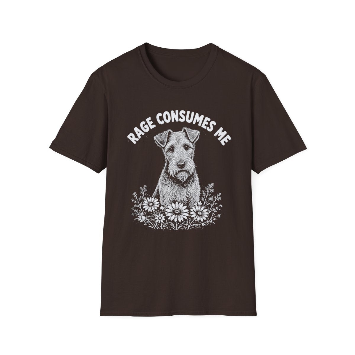 Irish Terrier Rage Consumes Me Tee - Dark Chocolate