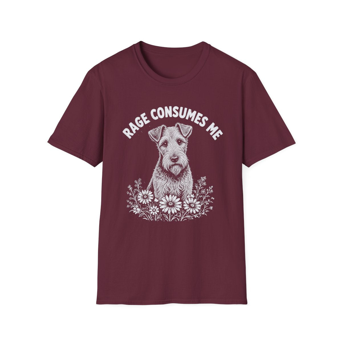 Irish Terrier Rage Consumes Me Tee - Maroon