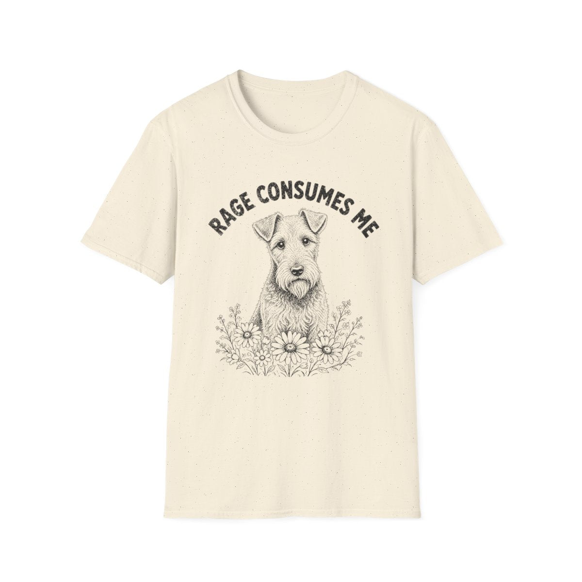 Irish Terrier Rage Consumes Me Tee - Natural