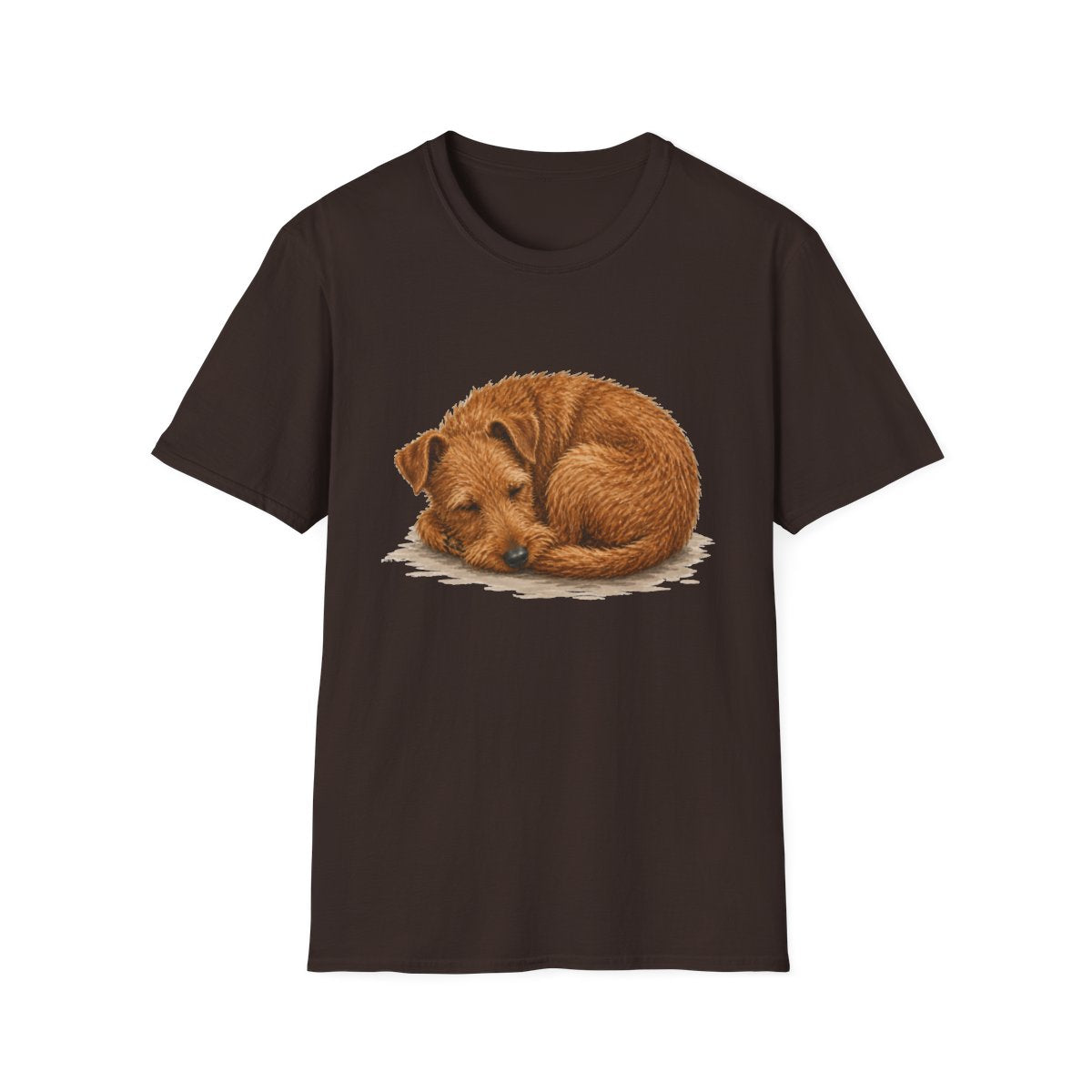 Irish Terrier Rest At Last Tee - Dark Chocolate