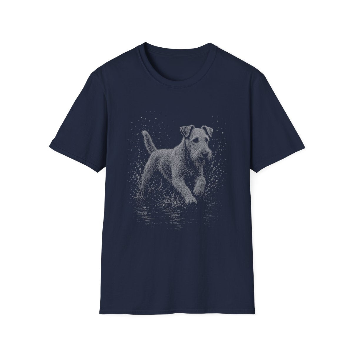 Irish Terrier Water Run Tee - Navy