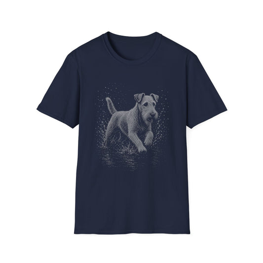 Irish Terrier Water Run Tee - Navy