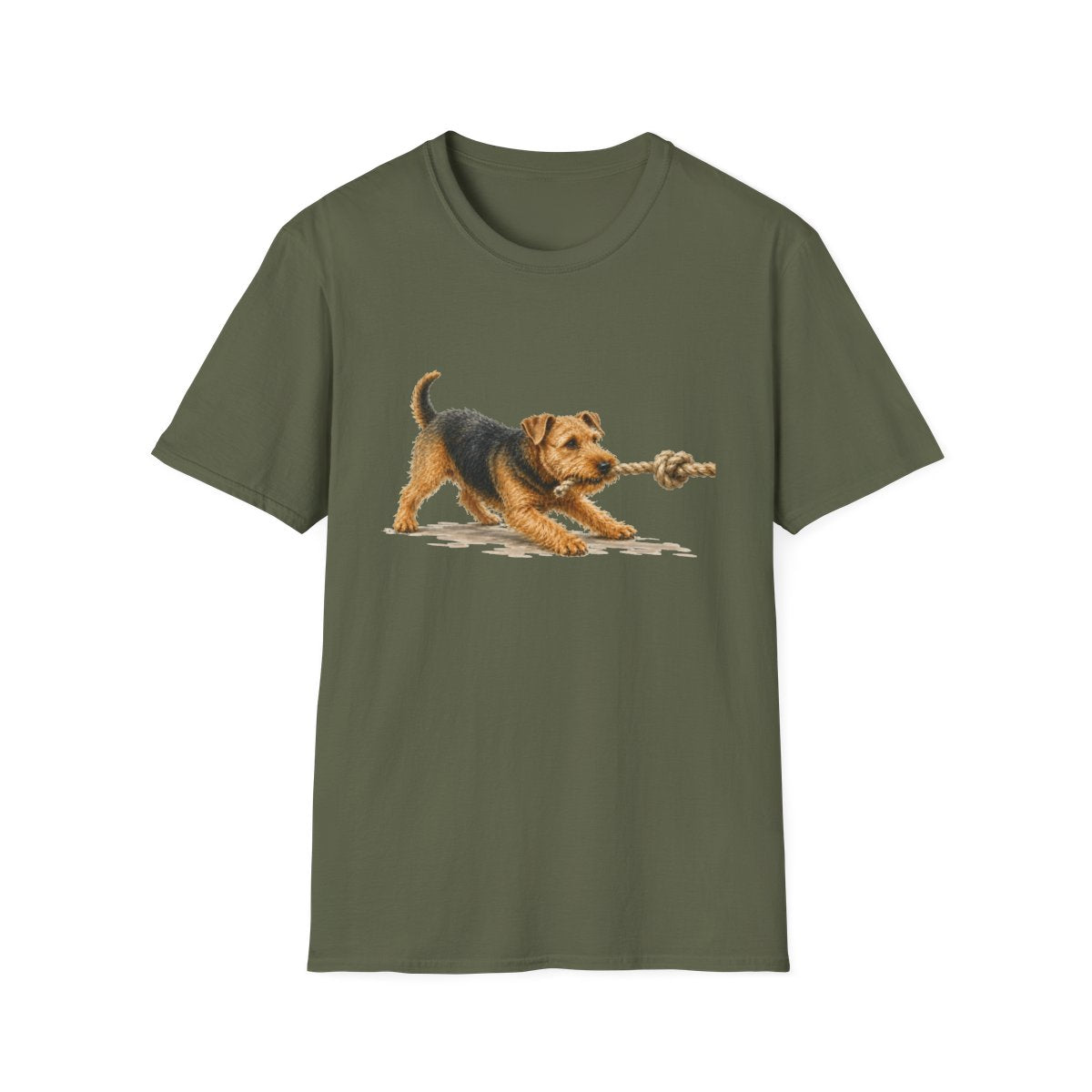 It's Mine Airedale Terrier Tee - Military Green