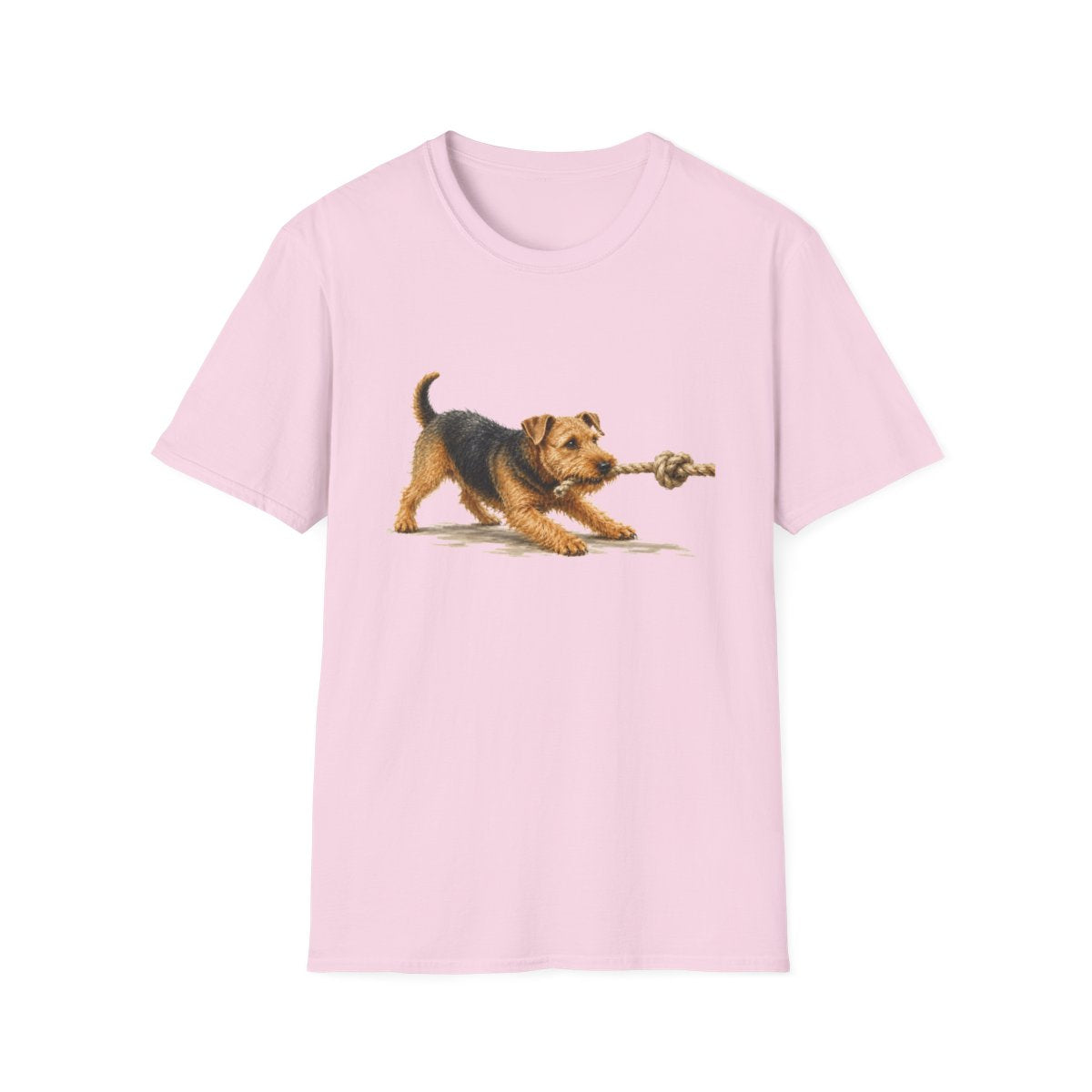 It's Mine Airedale Terrier Tee - Light Pink