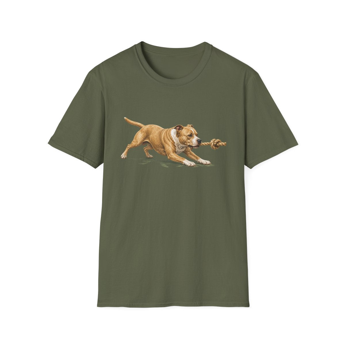 It's Mine American Pit Bull Terrier Tee - Military Green