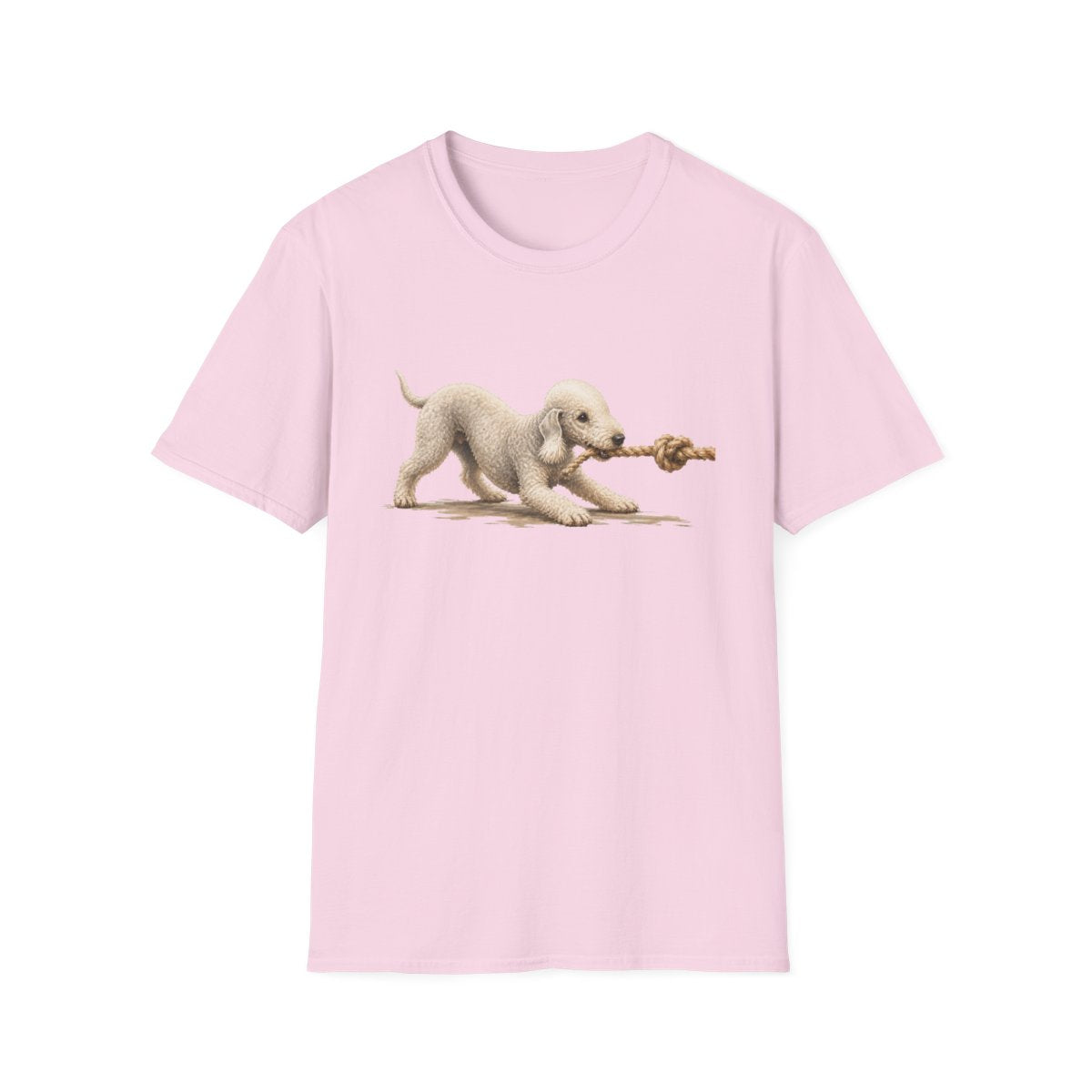 It's Mine Bedlington Terrier Tee - Light Pink