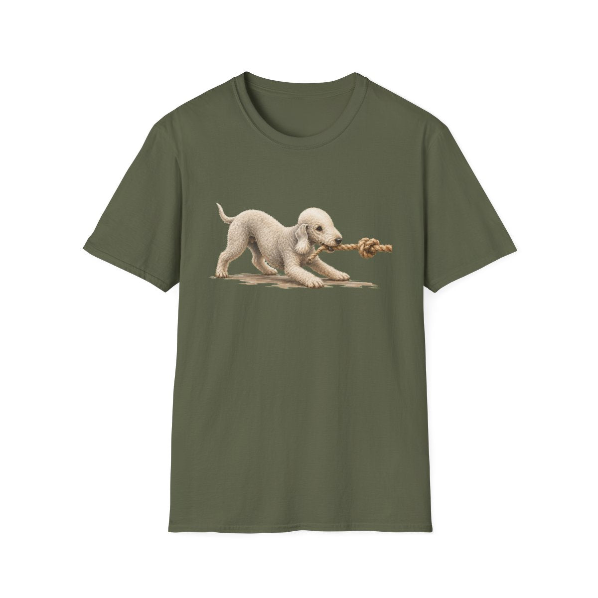 It's Mine Bedlington Terrier Tee - Military Green