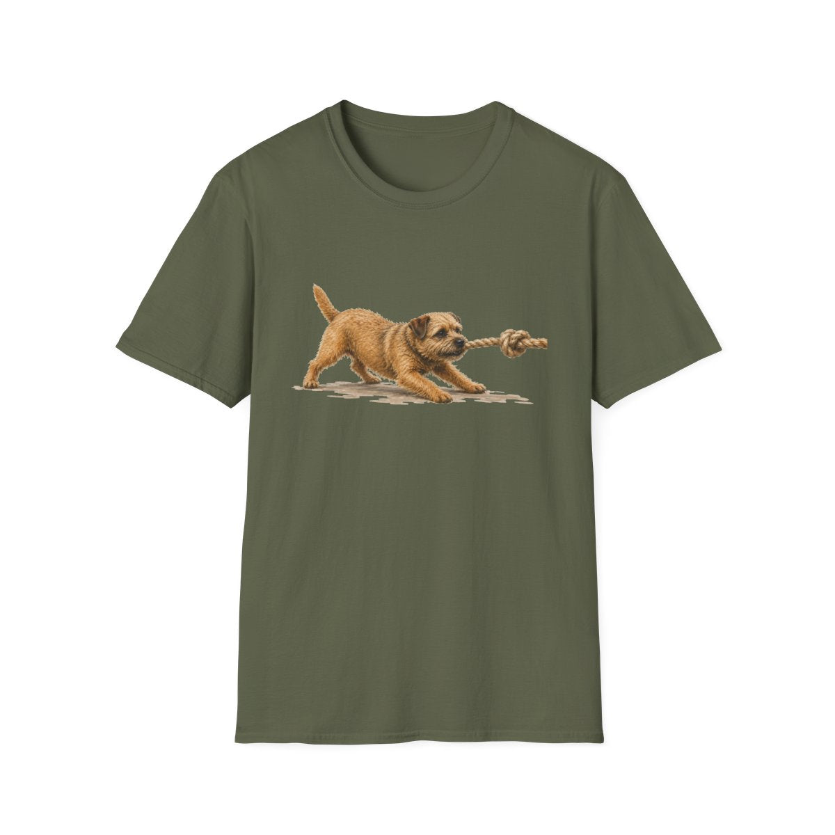 It's Mine Border Terrier Tee - Military Green