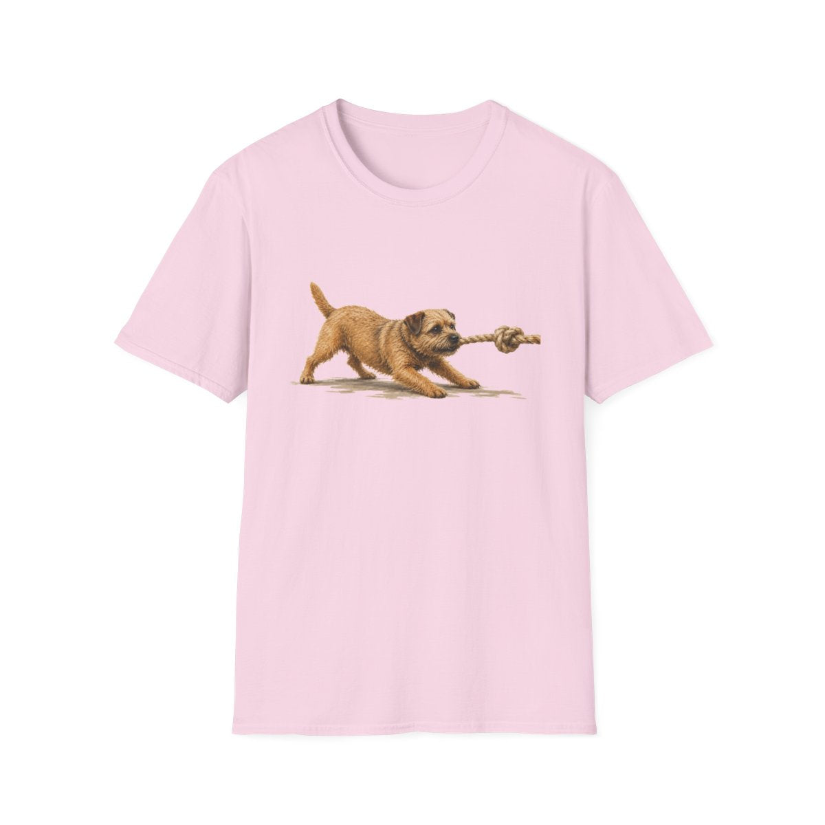 It's Mine Border Terrier Tee - Light Pink