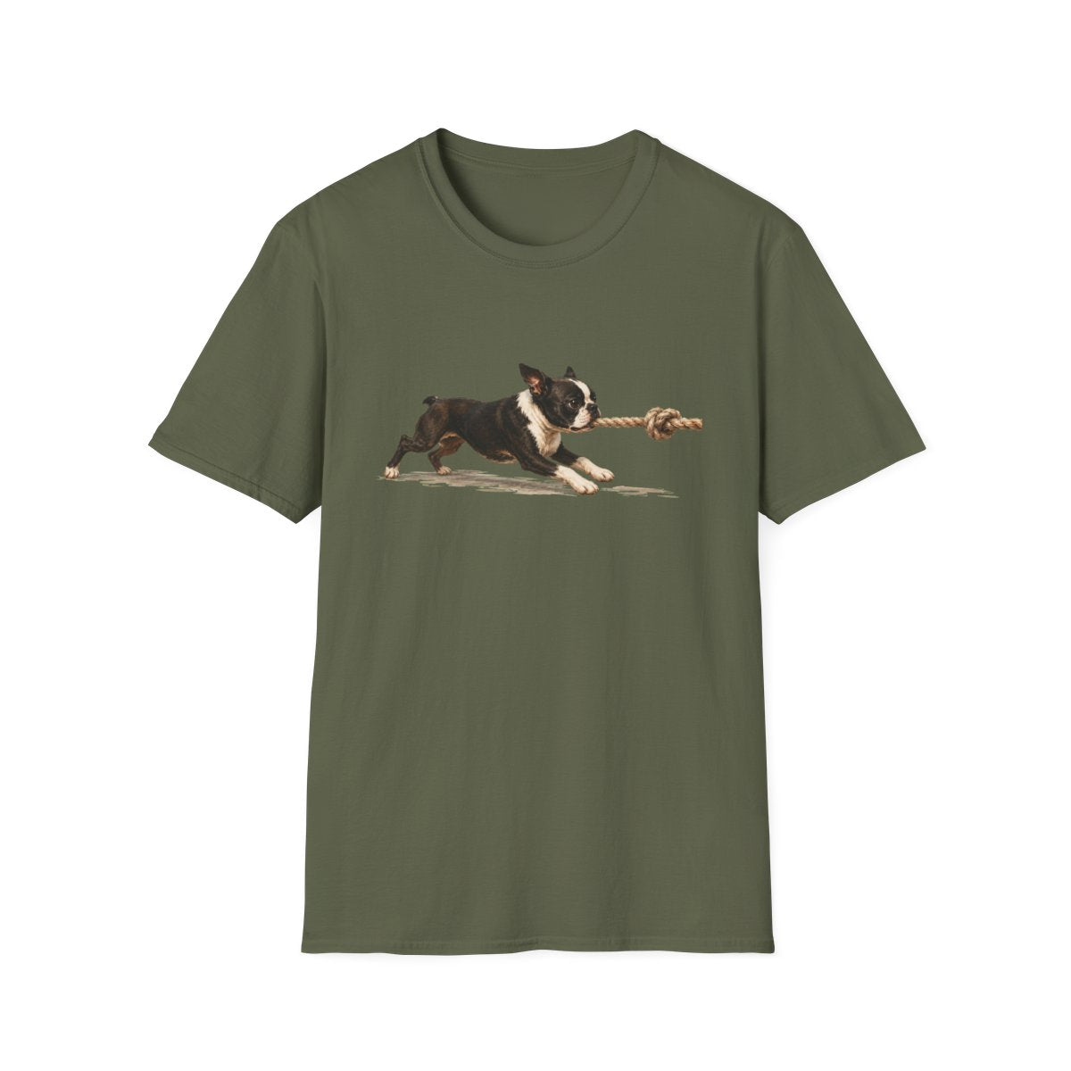 It's Mine Boston Terrier Tee - Military Green