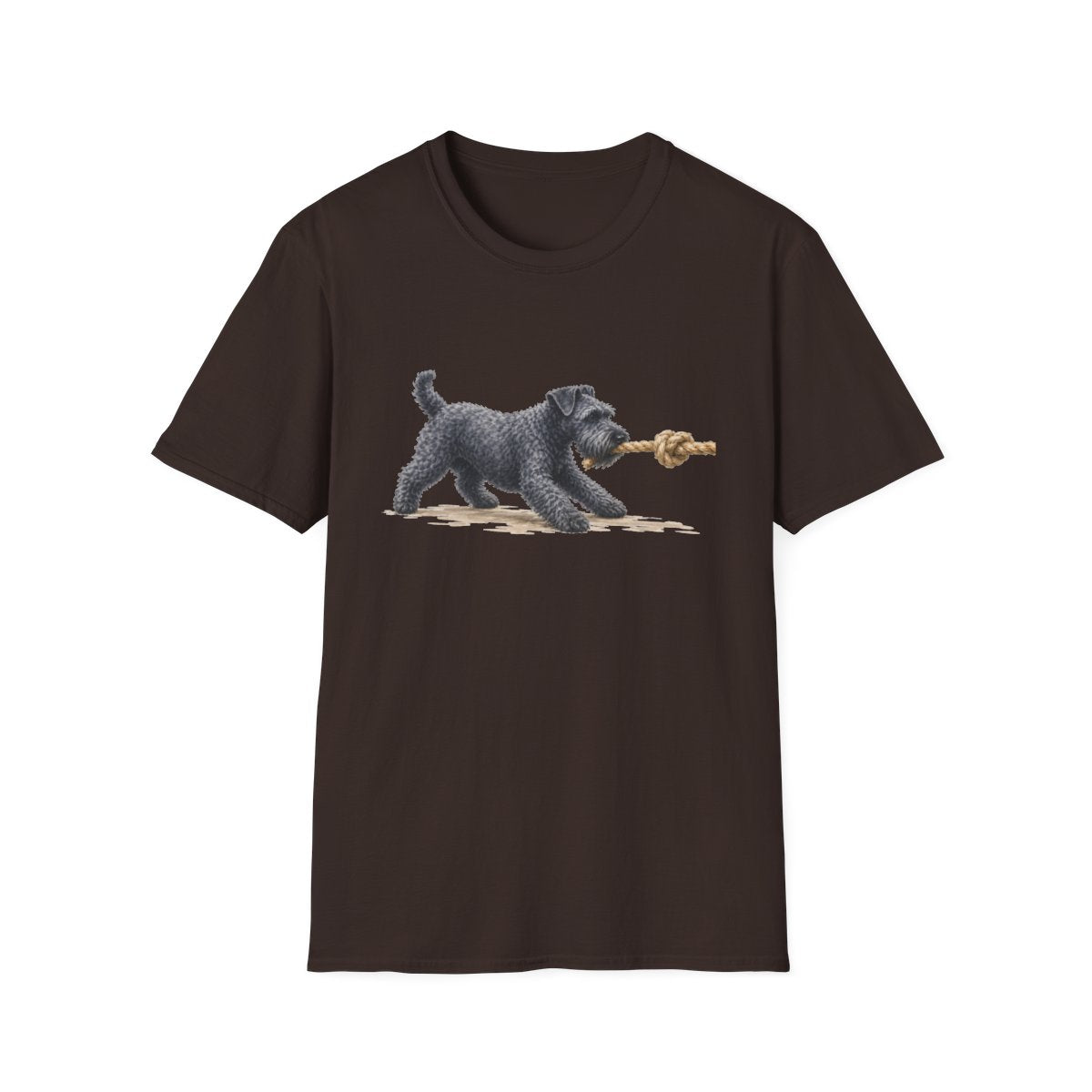 It's Mine Kerry Blue Terrier Tee - Dark Chocolate