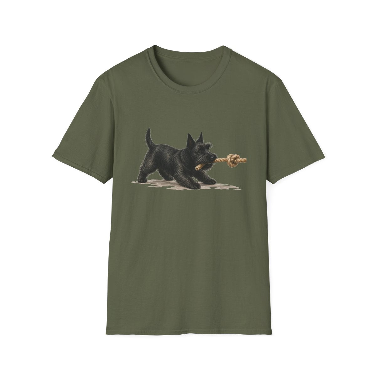 It's Mine Scottish Terrier Tee - Military Green
