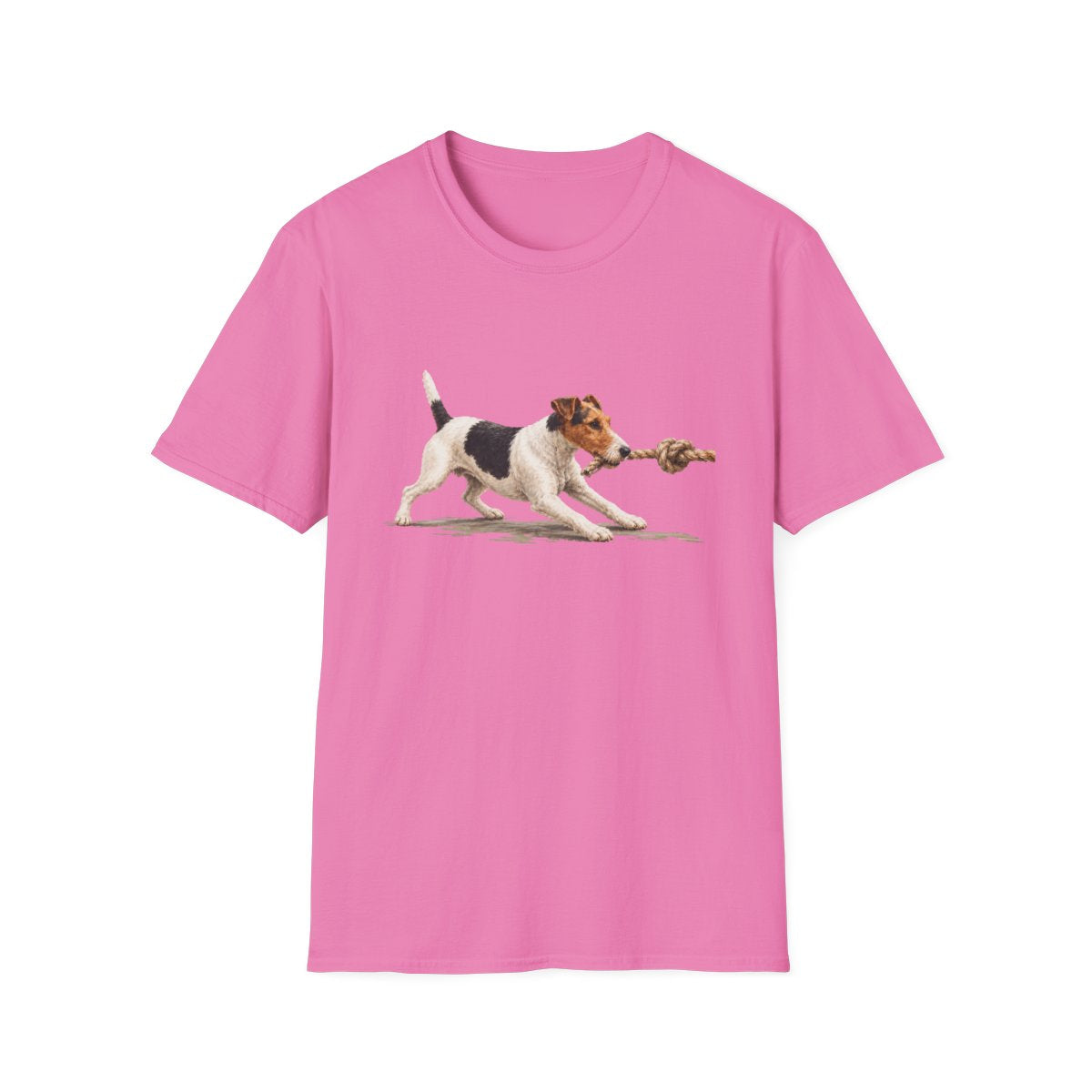 It's Mine Smooth Fox Terrier Tee - Azalea