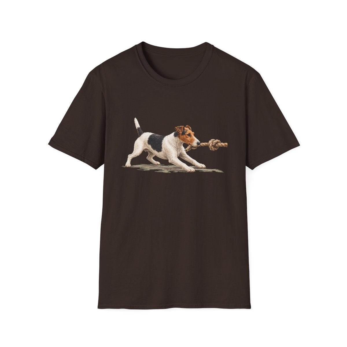 It's Mine Smooth Fox Terrier Tee - Dark Chocolate