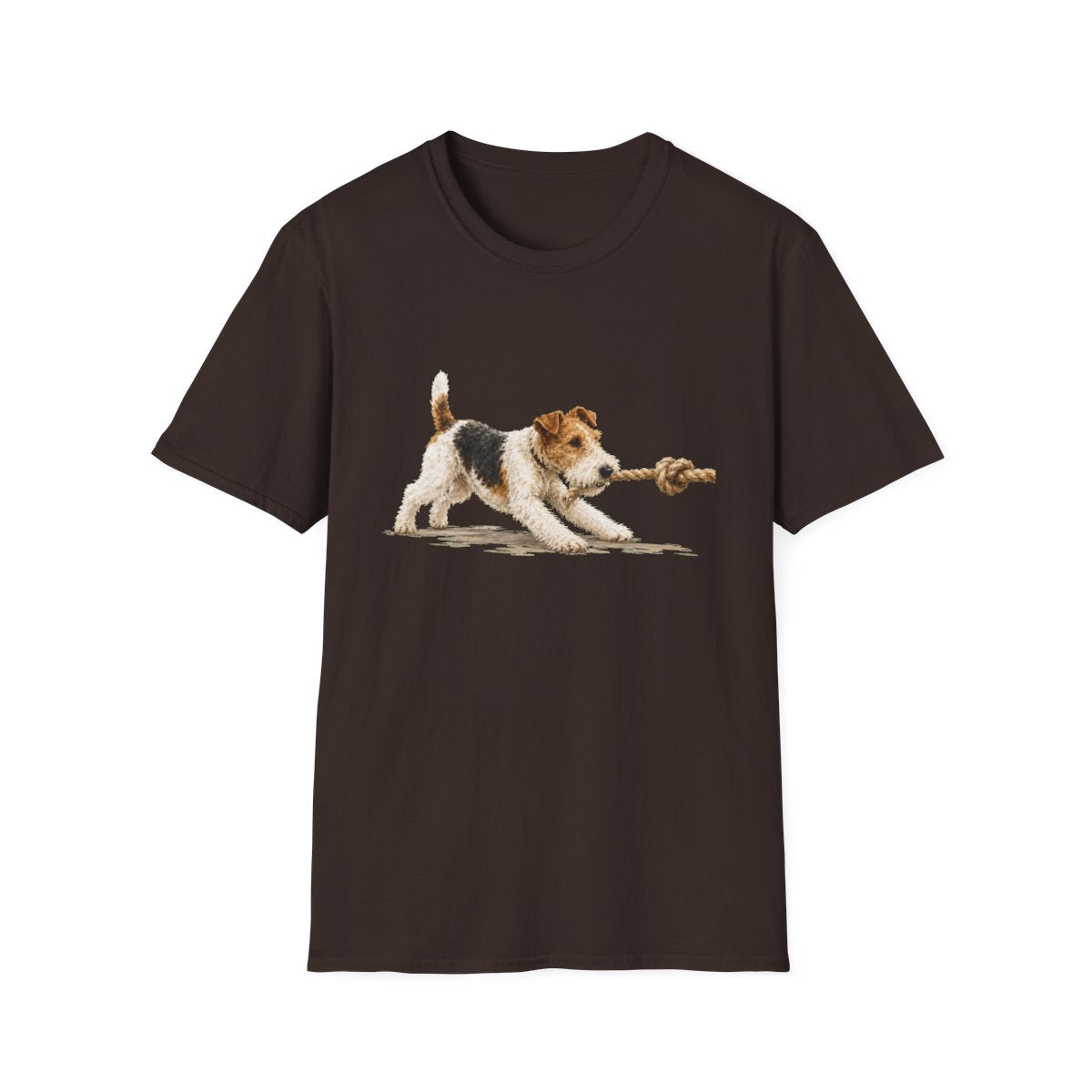 It's Mine Wire Fox Terrier Tee - Dark Chocolate