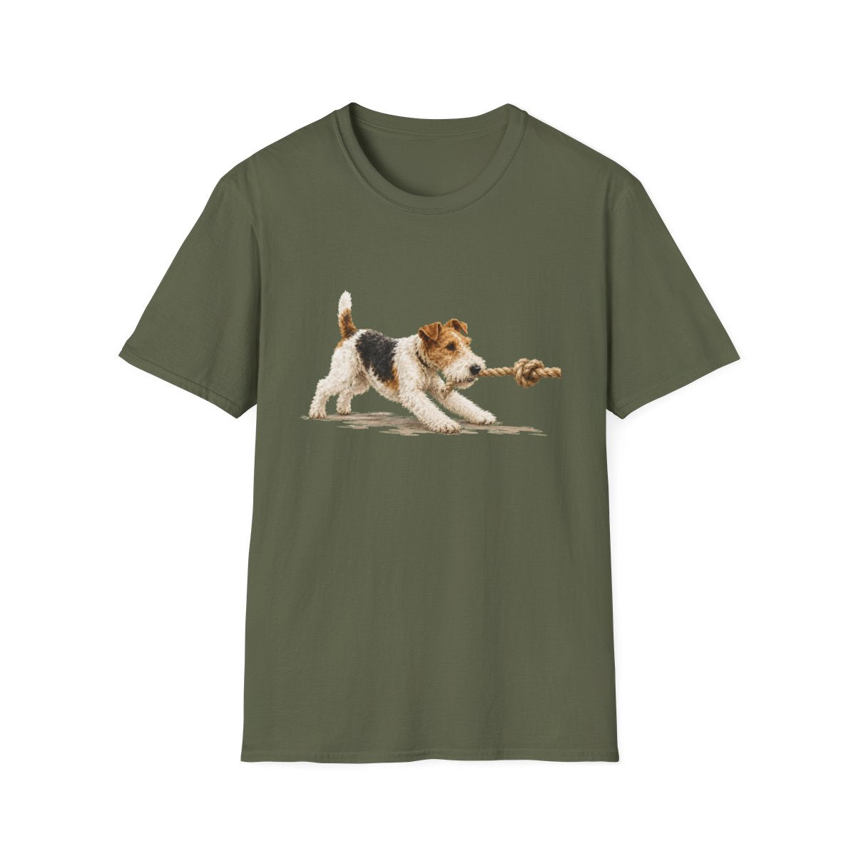 It's Mine Wire Fox Terrier Tee - Military Green