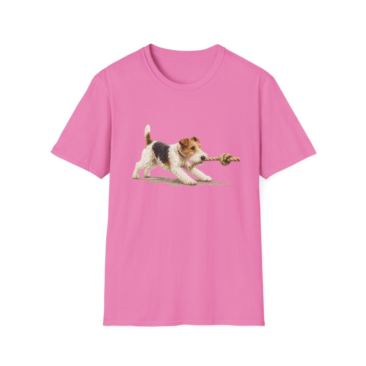 It's Mine Wire Fox Terrier Tee - Azalea