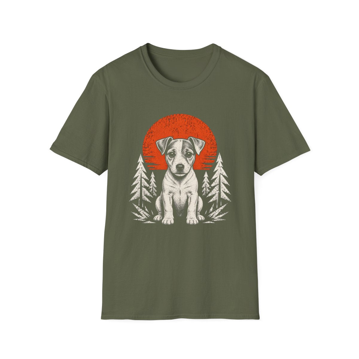 Jack Russell Terrier Adventure Club Tee - Military Green