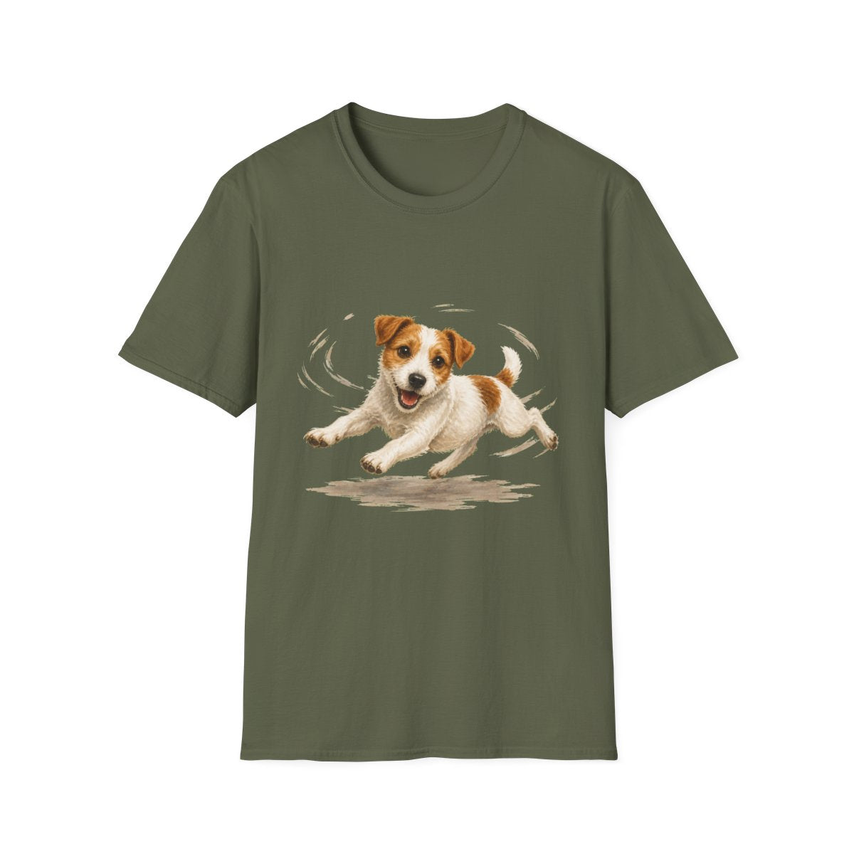 Jack Russell Terrier Certified Zoomies Champion Tee - Military Green
