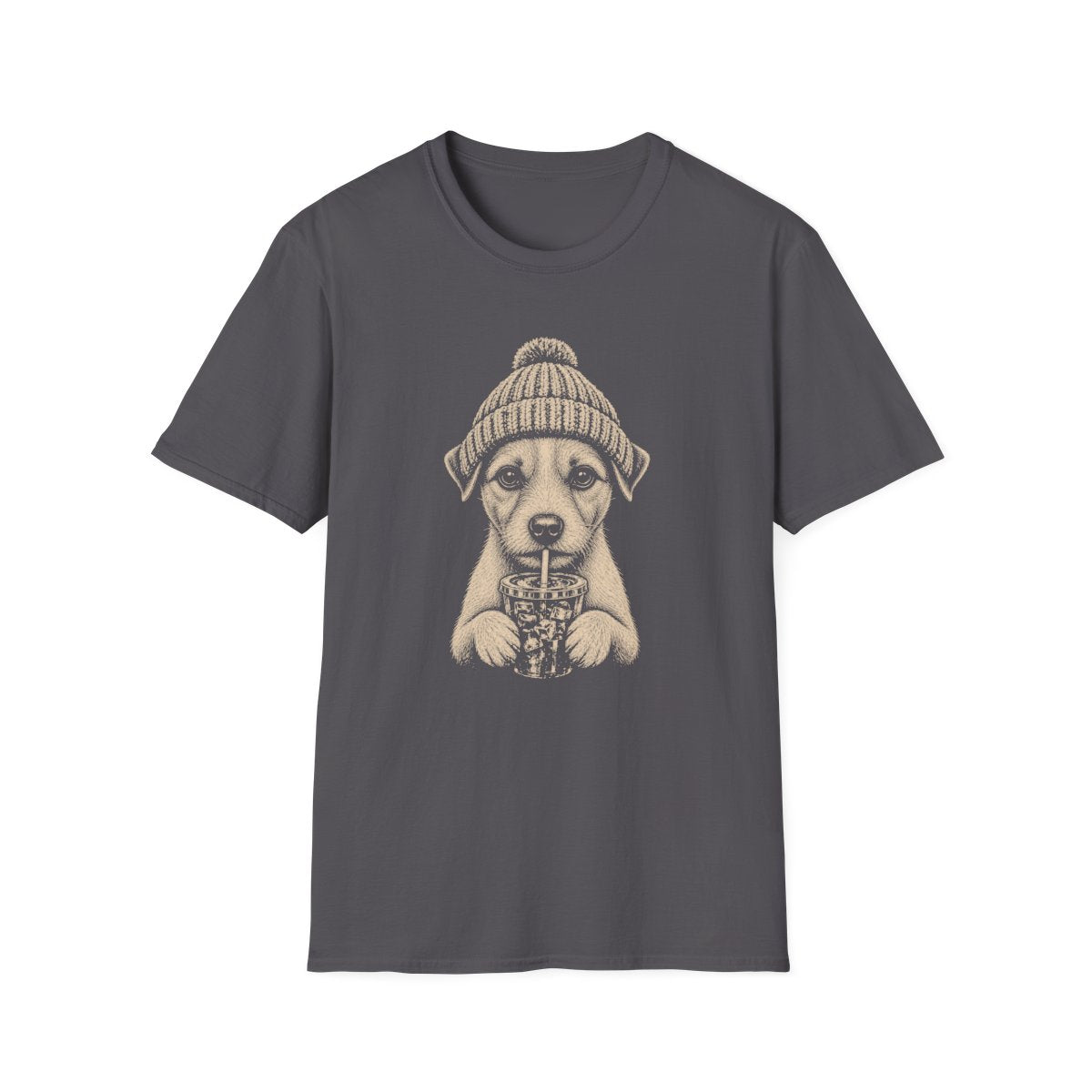 Jack Russell Terrier Cold Brew Tee - Charcoal