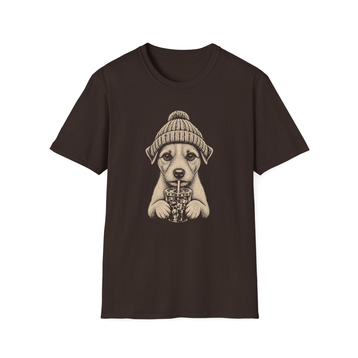 Jack Russell Terrier Cold Brew Tee - Dark Chocolate