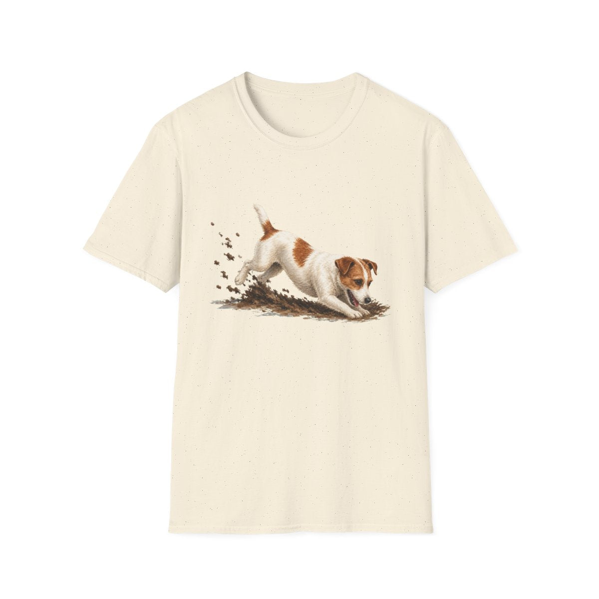 Jack Russell Terrier Excavating Mode On Tee - Natural