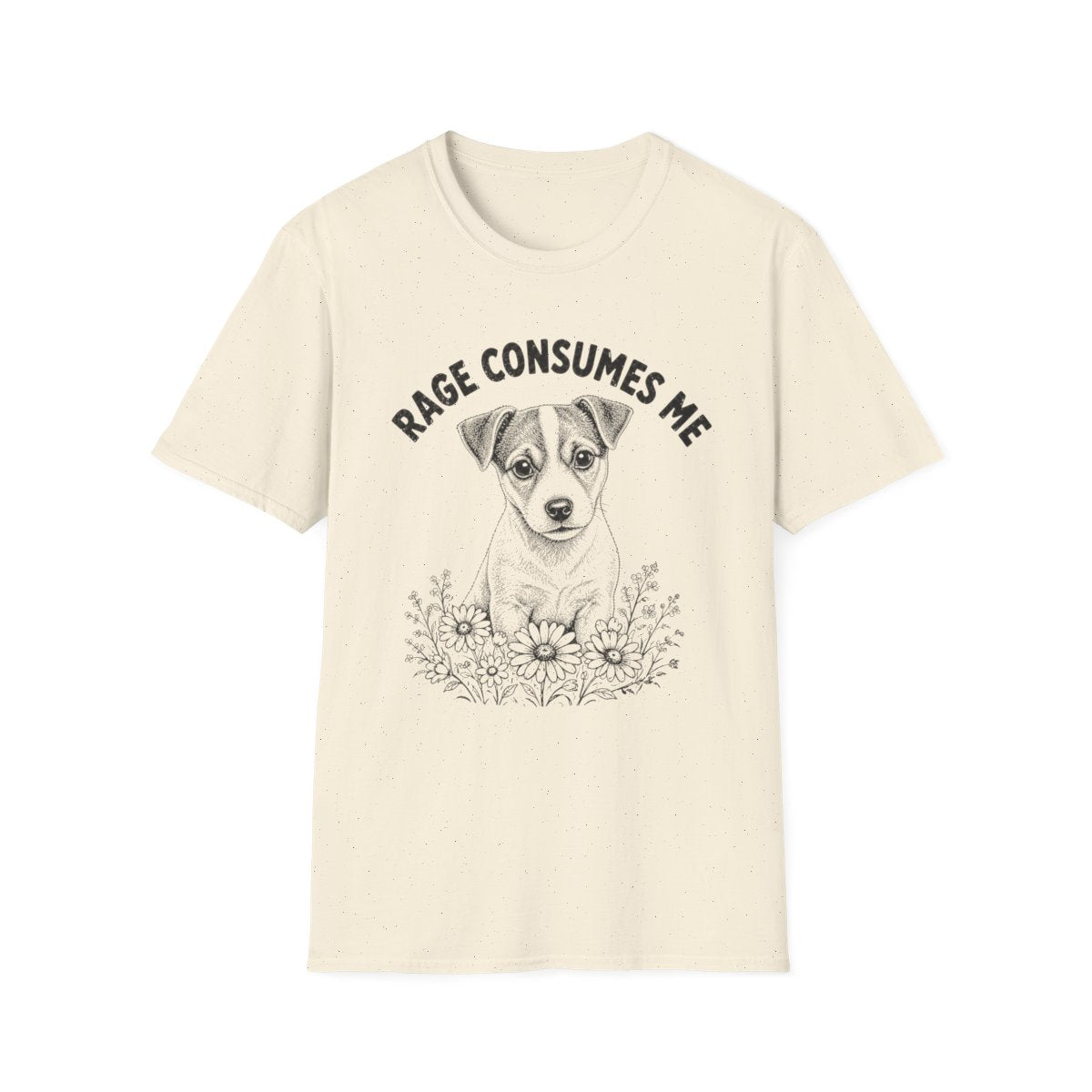 Jack Russell Terrier Rage Consumes Me Tee - Natural