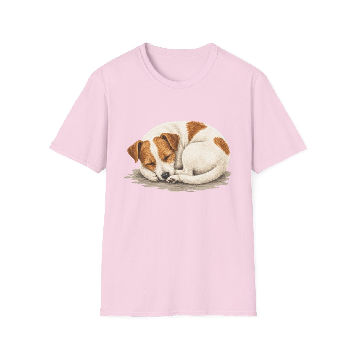 Jack Russell Terrier Rest At Last Tee - Light Pink