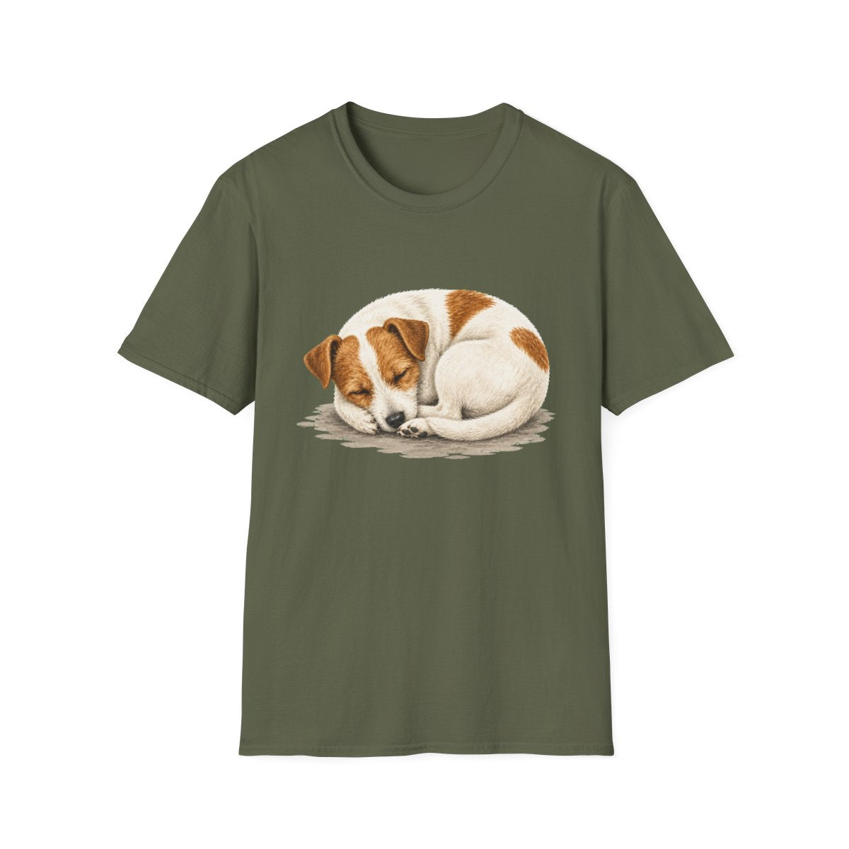 Jack Russell Terrier Rest At Last Tee - Military Green