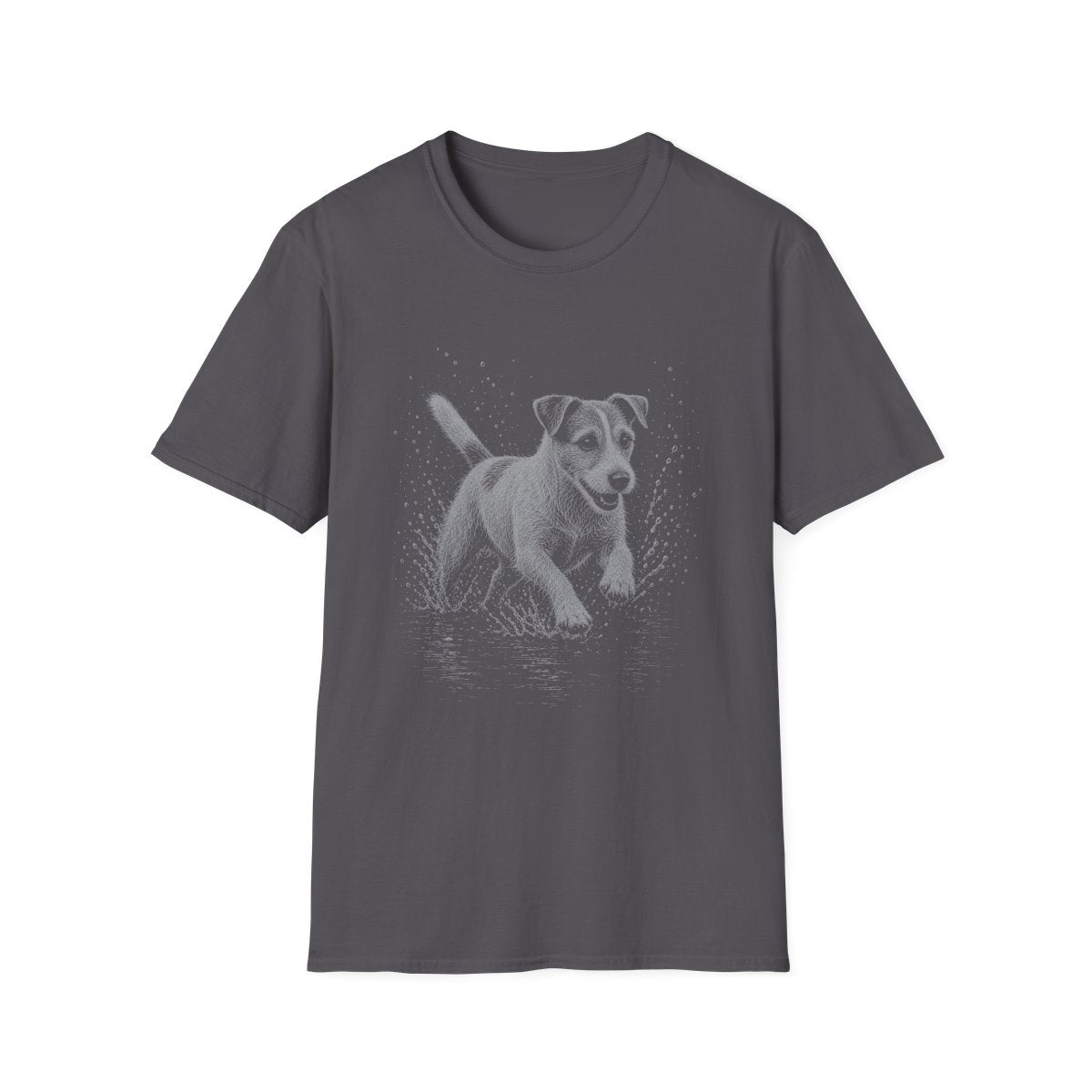Jack Russell Terrier Water Run Tee - Charcoal