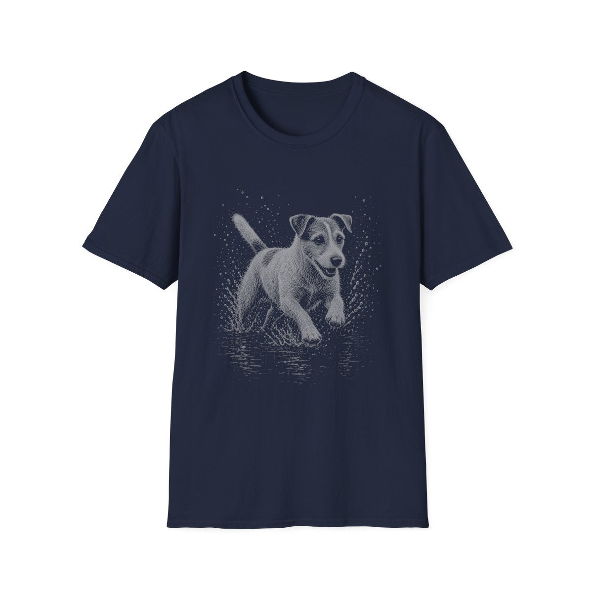 Jack Russell Terrier Water Run Tee - Navy