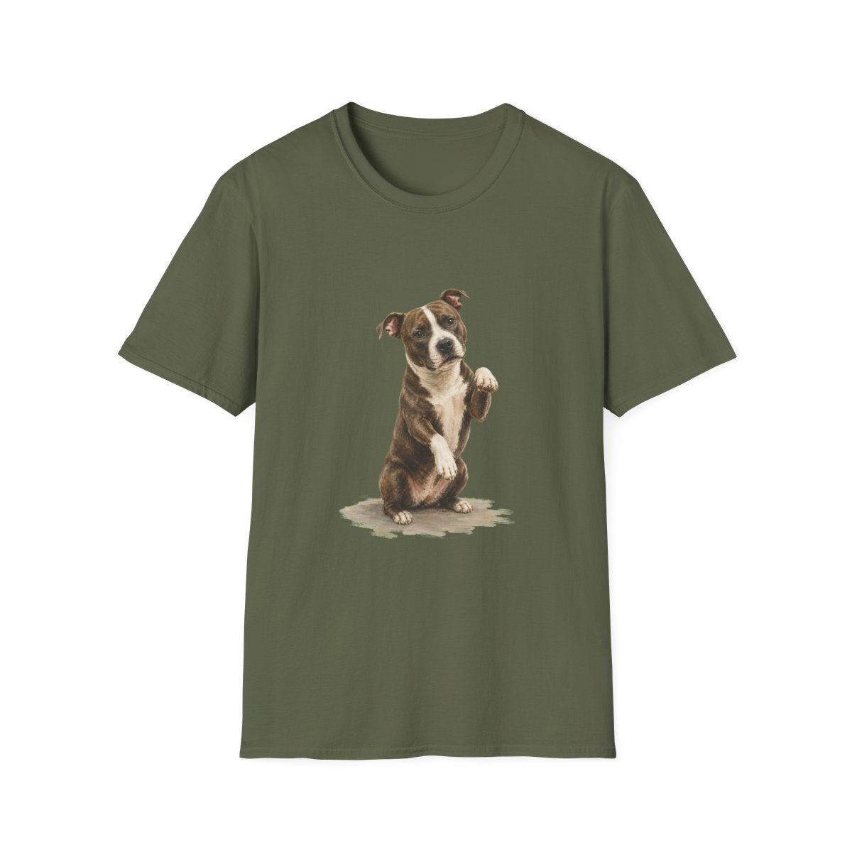 Just One Bite American Staffordshire Terrier Tee - Military Green