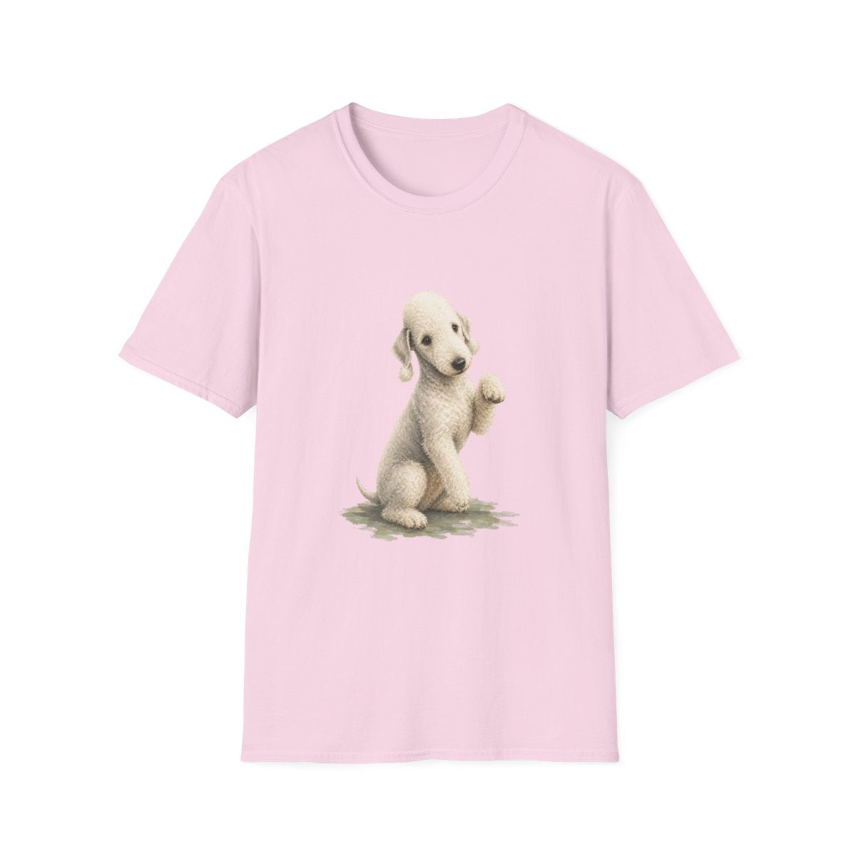 Just One Bite Bedlington Terrier Tee - Light Pink
