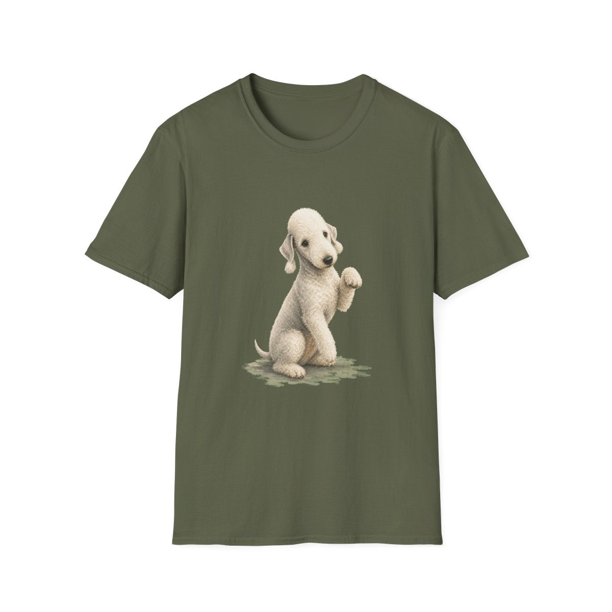 Just One Bite Bedlington Terrier Tee - Military Green