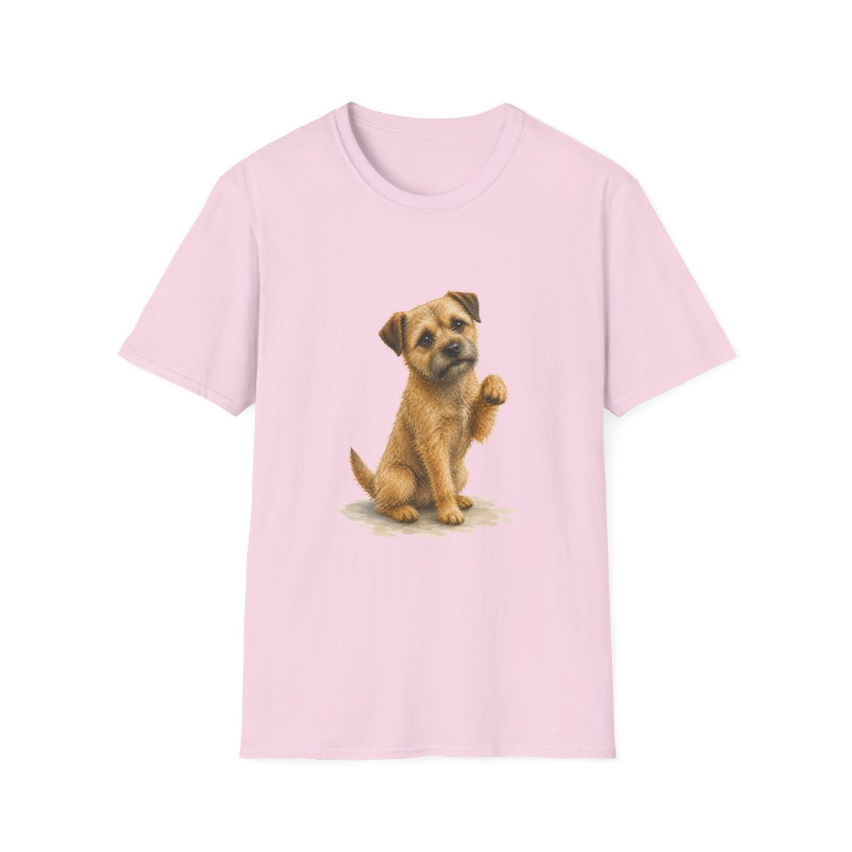 Just One Bite Border Terrier Tee - Light Pink
