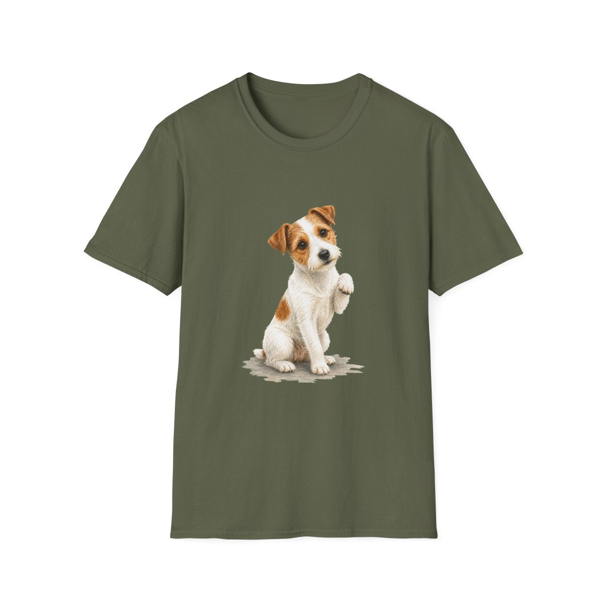 Just One Bite Jack Russell Terrier Tee - Military Green