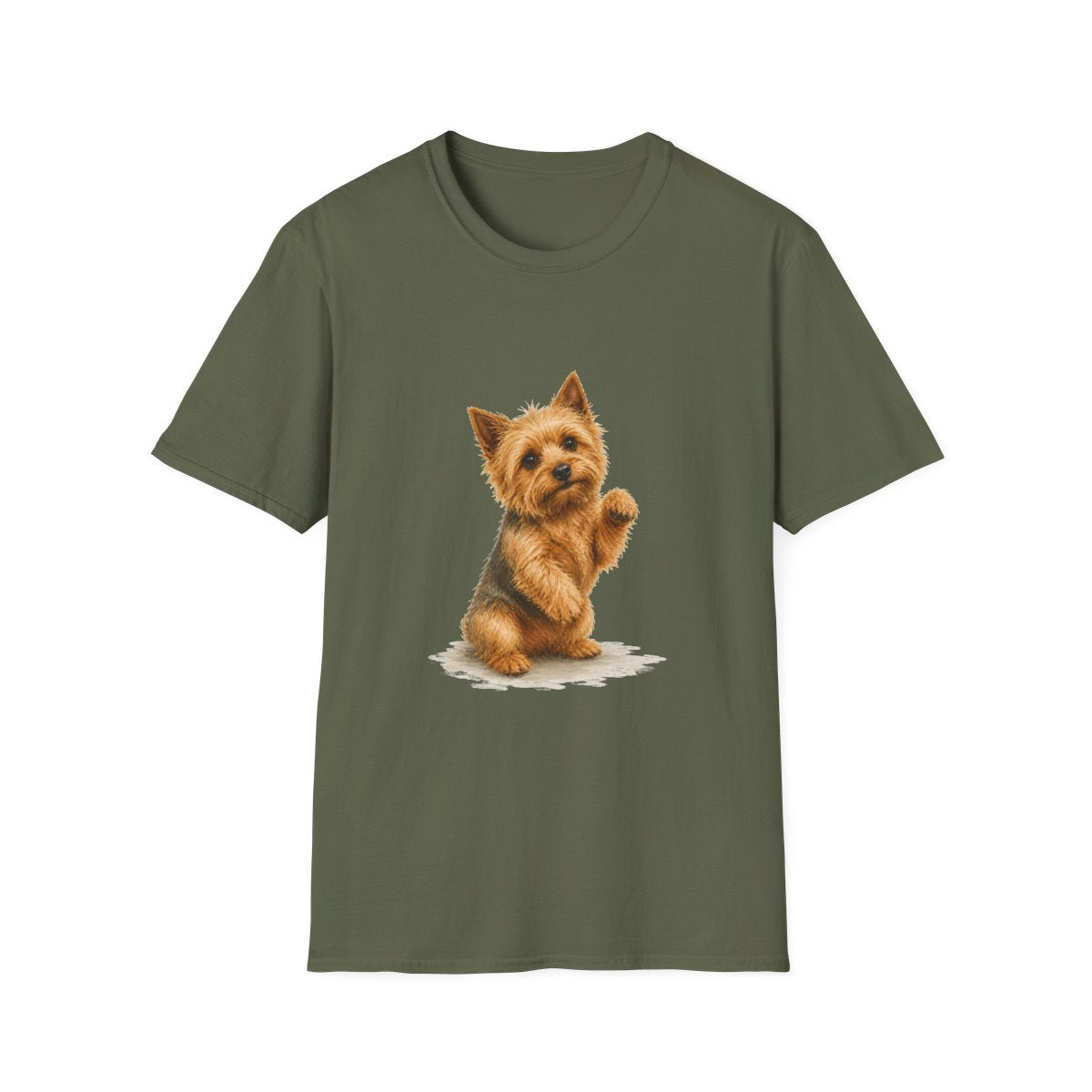Just One Bite Norwich Terrier Tee - Military Green