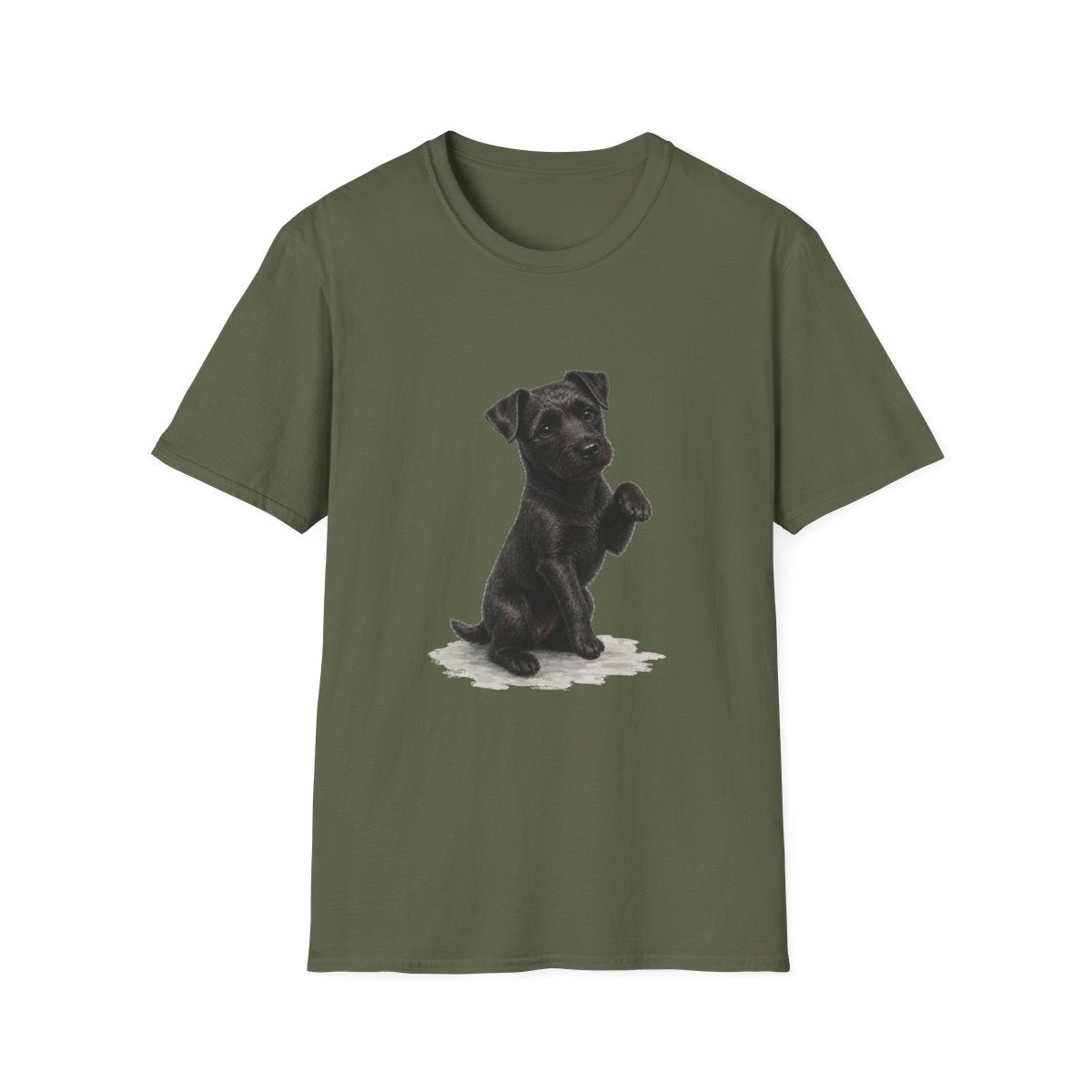 Just One Bite Patterdale Terrier Tee - Military Green