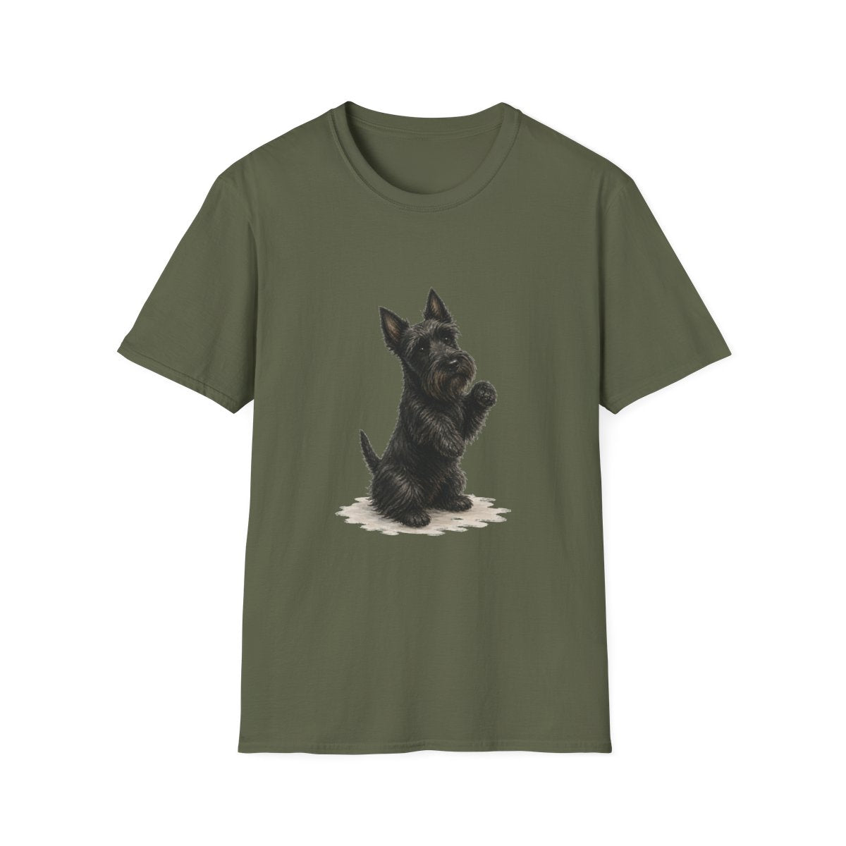 Just One Bite Scottish Terrier Tee - Military Green