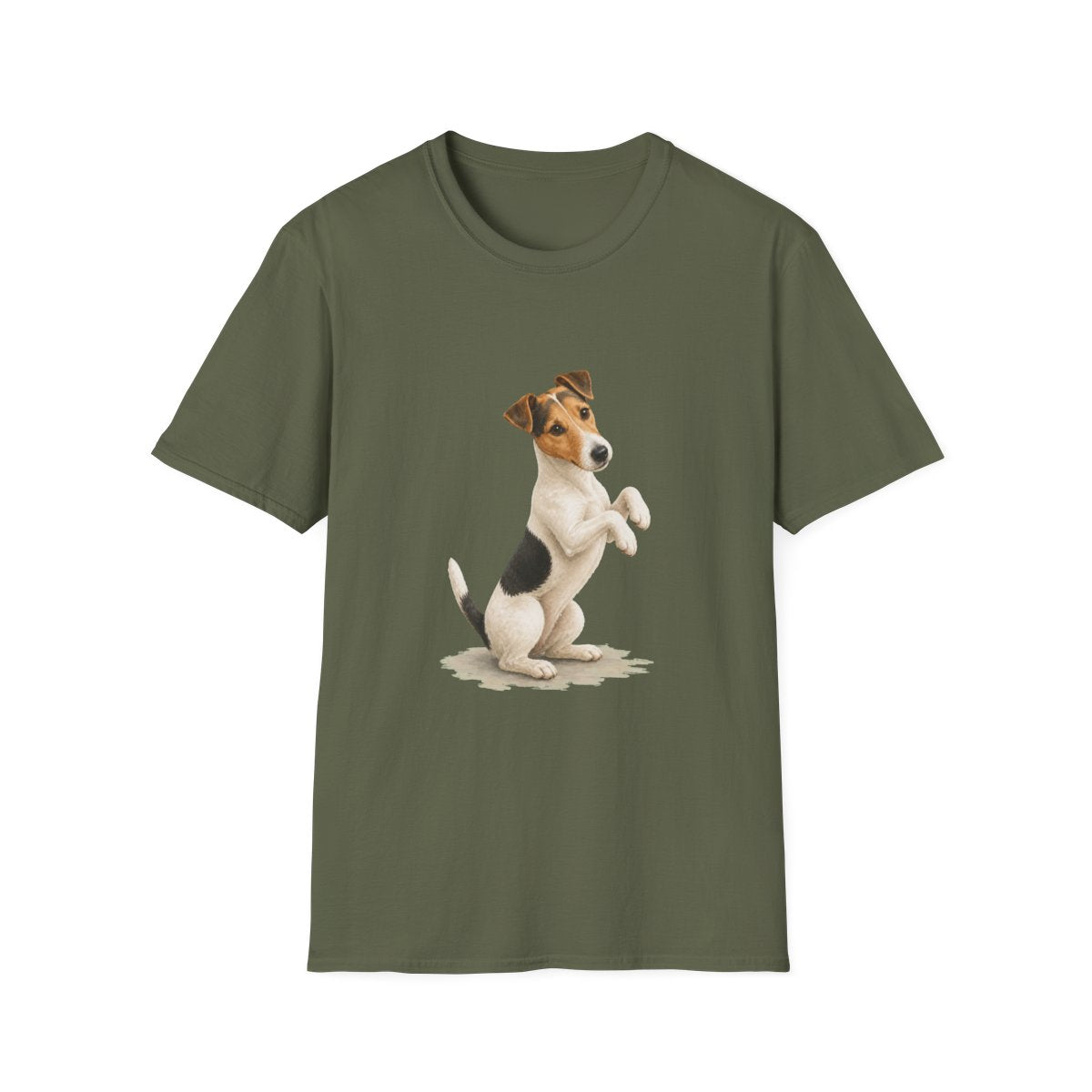 Just One Bite Smooth Fox Terrier Tee - Military Green