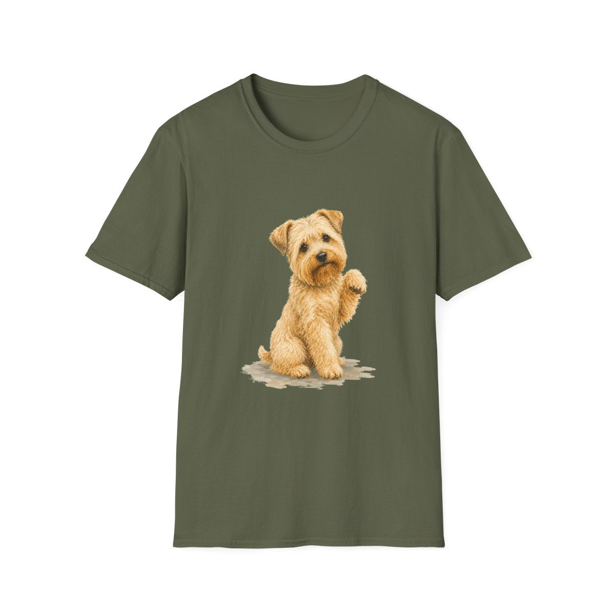 Just One Bite Soft Coated Wheaten Terrier Tee - Military Green