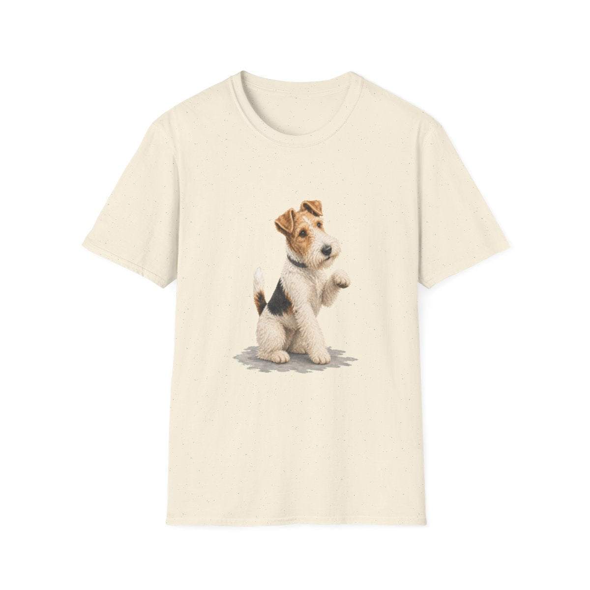 Just One Bite Wire Fox Terrier Tee - Natural