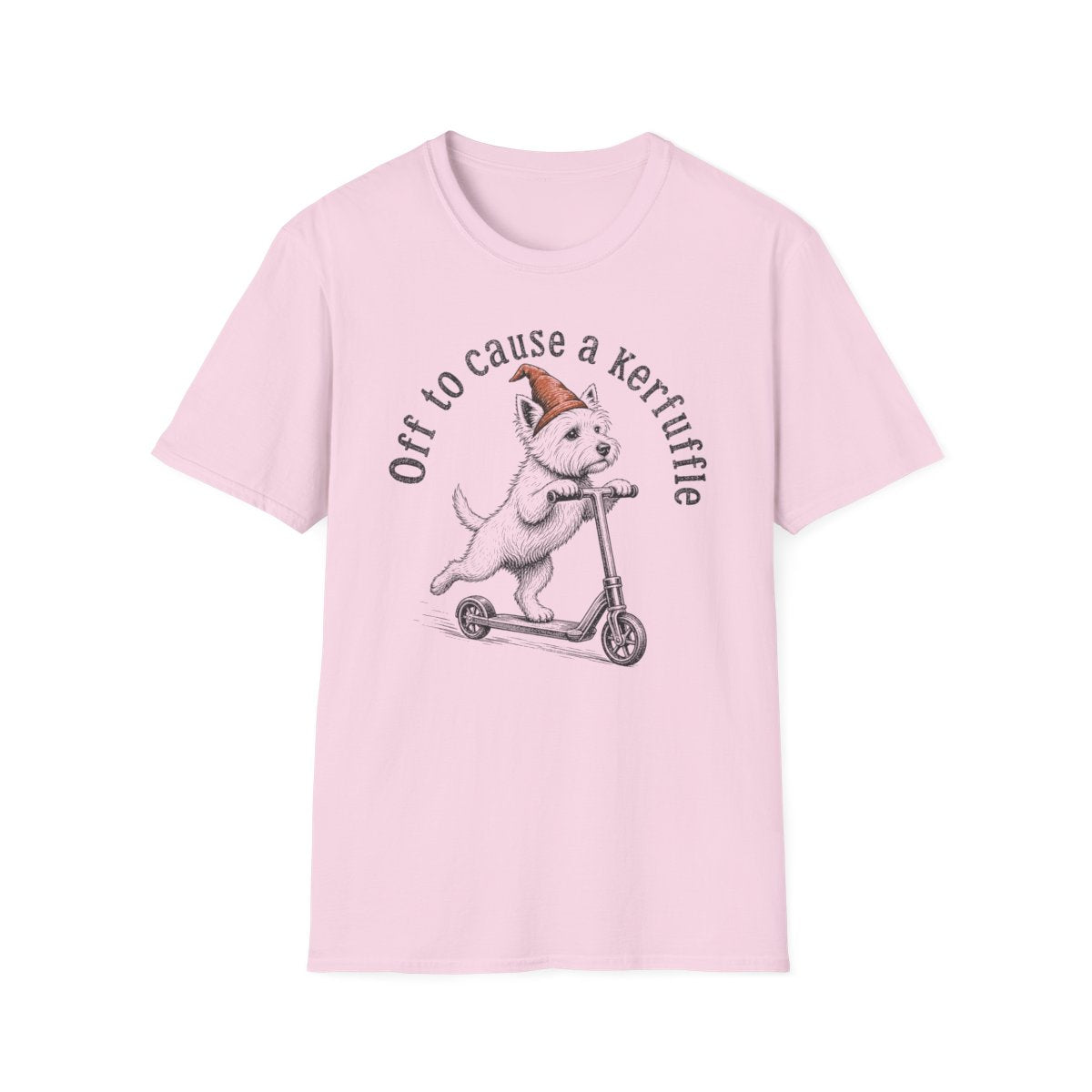 Kerfuffle Westie Tee - Light Pink