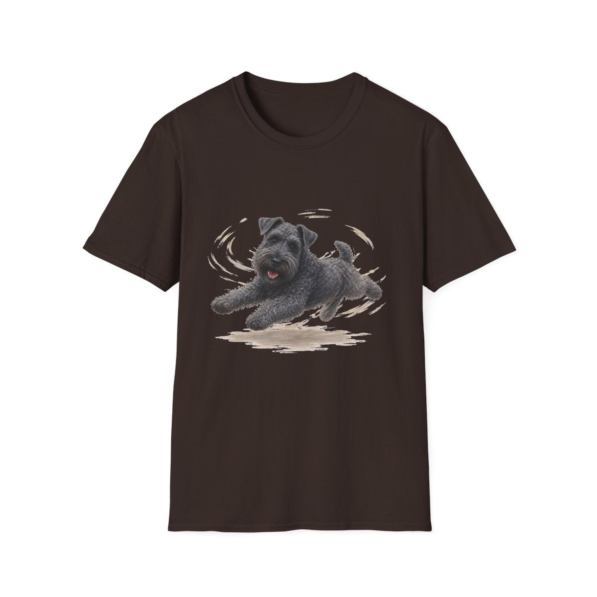 Kerry Blue Terrier Certified Zoomies Champion Tee - Dark Chocolate